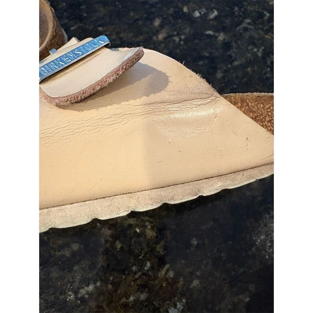 Birkenstock Arizona Women's Sandals Size 6 Ivory Leather Slip-On - Picture 4 of 16